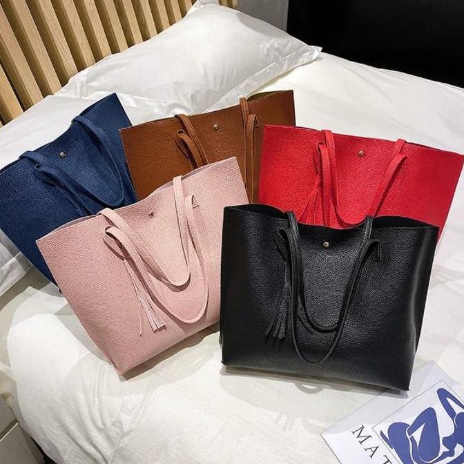 TB143 TAS TOTEBAG WANITA TAS TOTE KULIT TAS KERJA TAS WANITA Cewek
