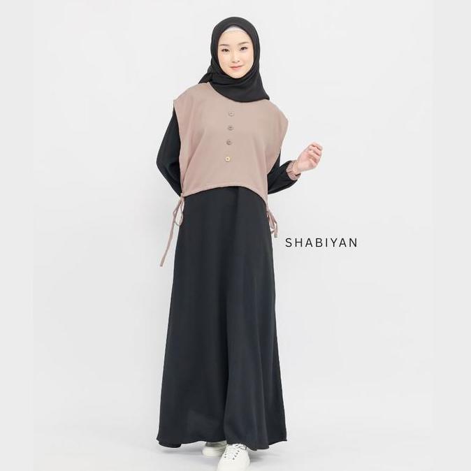 SHABIYAN-416 Gamis Remaja Perempuan Wollycrepe Polos