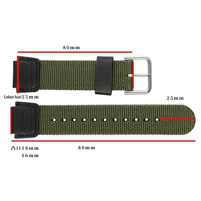Dame- Strap Nylon Tali/Jam Kanvas Casio/Tali Kanvas Casio/Tangan Canvas Nylo