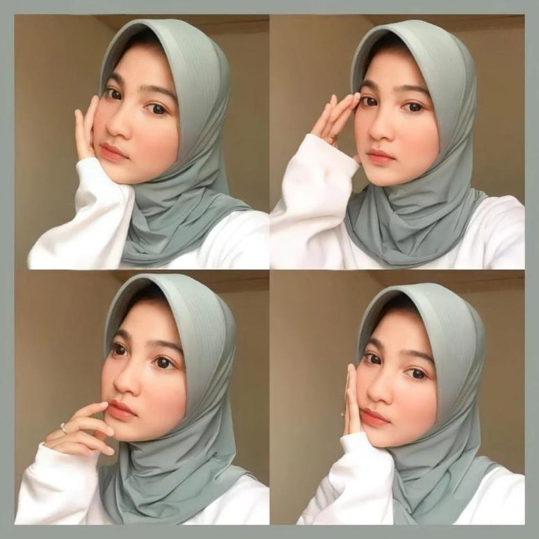 PROMO Jilbab Sport Instan pet tebal / bergo sport pet Besar / jilbab instan / hijab bergo pet Sekola