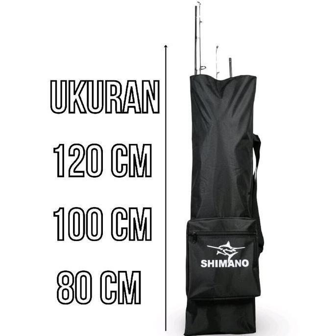 SHIMANO TAS PANCING KOTAK JORAN TEGEK & RILL ANTI AIR 80CM-120CM BAHAN POLIESTER 420 FLEKSIBEL PRAKT
