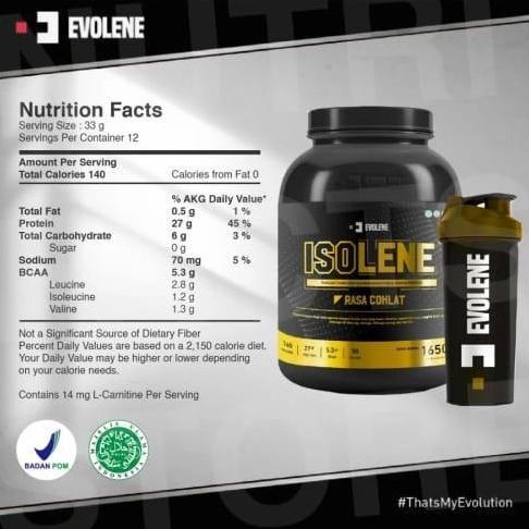 Isolene 1650Gr Gram 50 Serving Isoline Evolene Whey Protein Isolate Evolene Isolene 50Sachet
