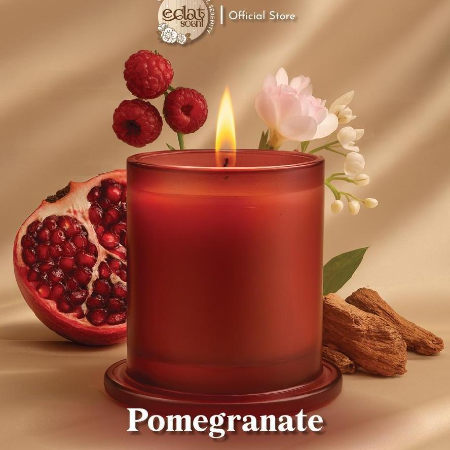 Eclat Candles Fresh Floral Woody Aromatherapy Candle Lilin Aromaterapi Estetik Cup Kaca Besar Colorf