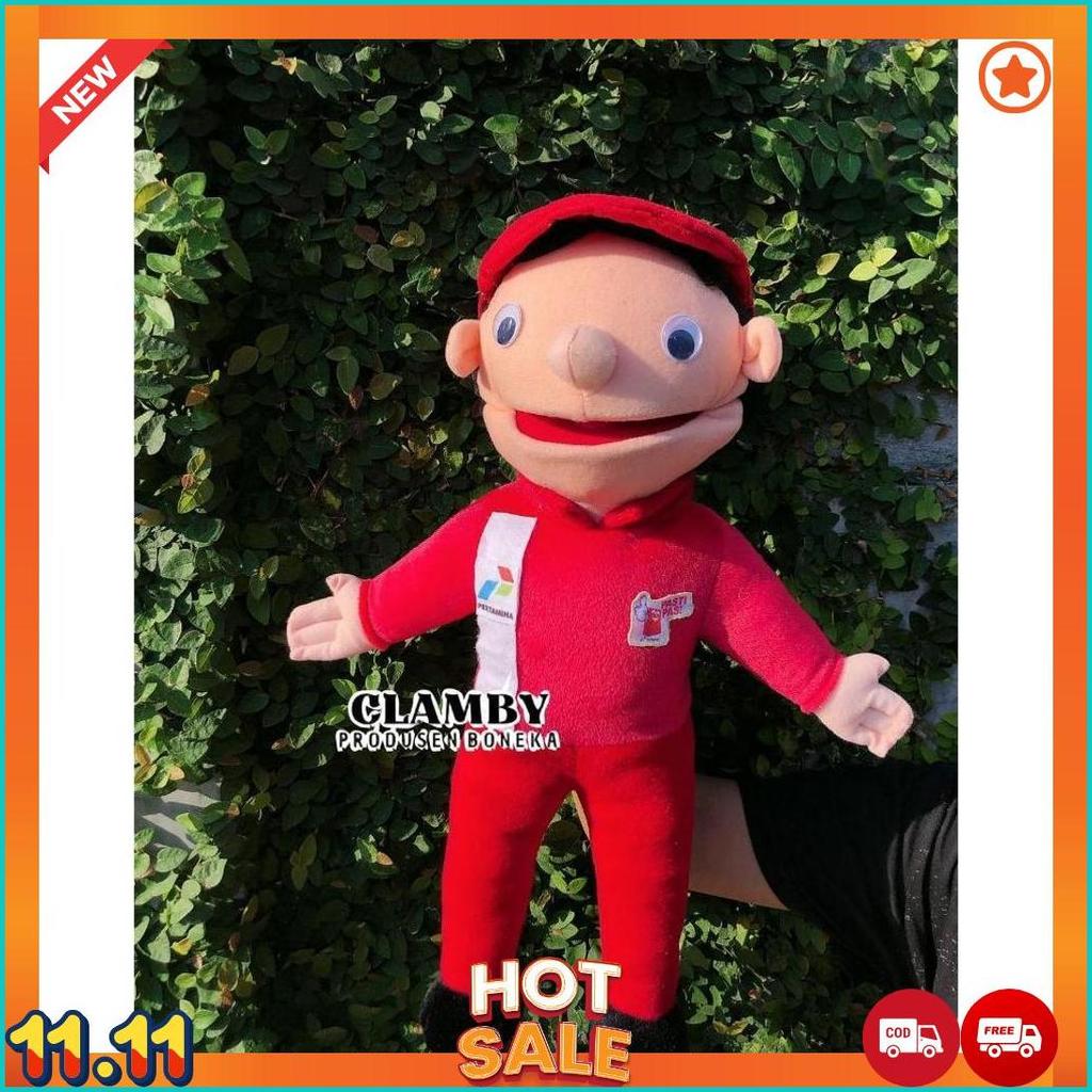 Boneka Muppet Profesi Spbu Pertamina  Boneka Cablak Handpuppet Mainan Anak Boneka Edukasi [J6]