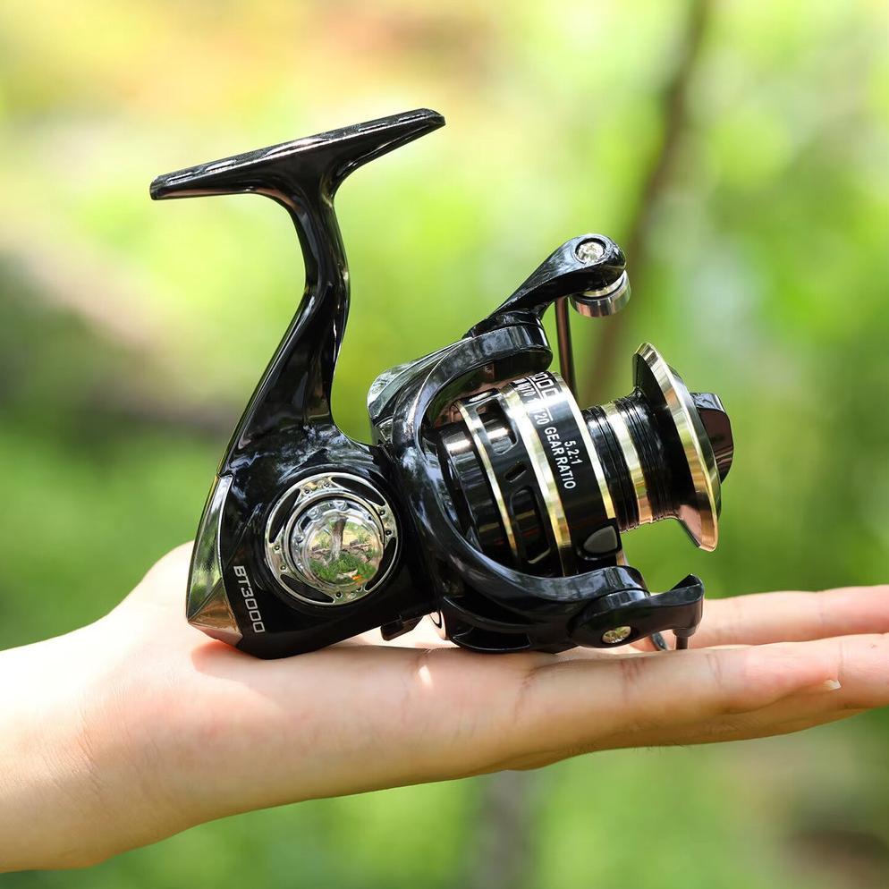 New Deals Bisa Cod-Reel Fishing Pancing Metal Spool Deukio Ac2000-7000 Warna Hitam Katrol Pancing Fu