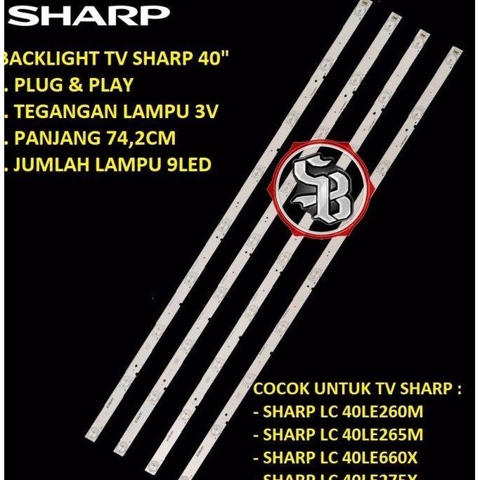 LAMPU BACKLIGHT TV SHARP 40INCH 9 LED 3 VOLT