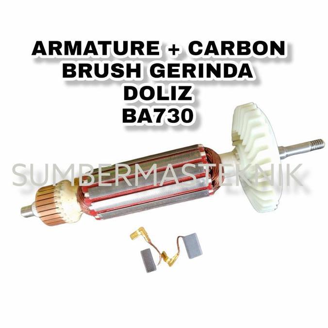 Murah PAKET ARMATURE + CARBON BRUSH DOLIZ BA730 GERINDA DOLIZ 4" BA 730 smt113 Ayo Beli