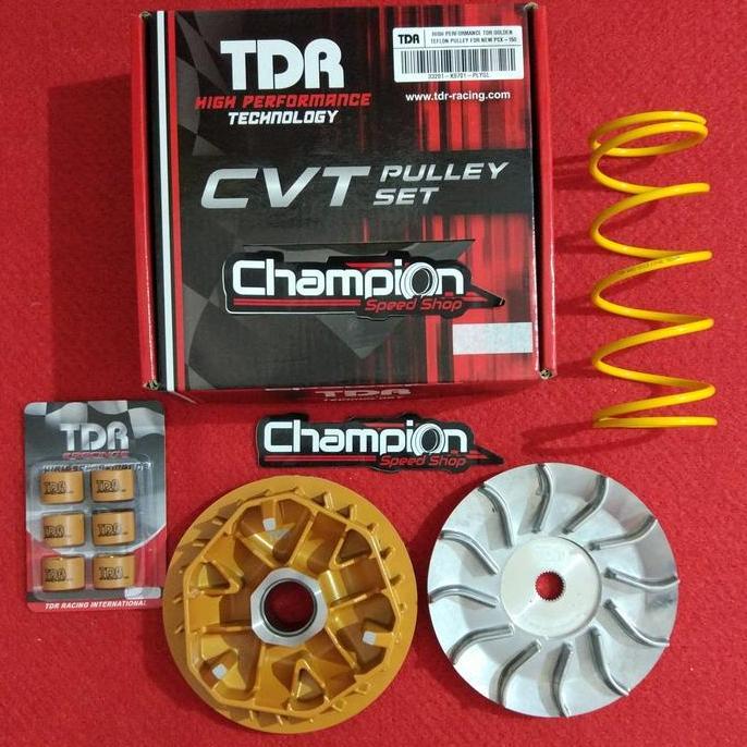 Paket Upgrade Pulley CVT Rumah Roller Golden Teflon TDR PCX 150 Lokal