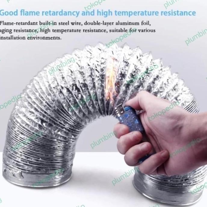 Flexible Ducting 6 Inchi Pipa Exhaust Cerobong Asap 6" Murah