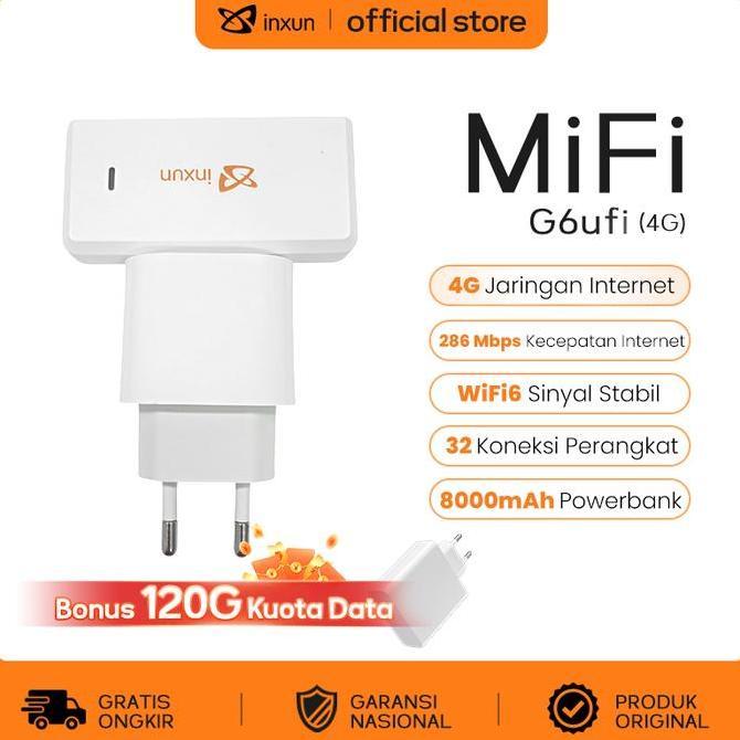 Berosa_shop - COD BONUS 120GB 12 Bulan S&K XINXUN MODEM G6 4G Mifi LTE Mini Modem 286Mbps Mobile bro