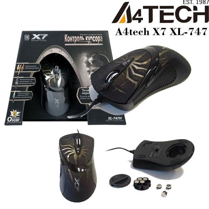 Gaming A4tech X7 Xl-747 Spider OSCAR Mouse ANTI VIBRATE LASER (NEW PRODUK)