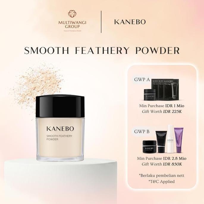 Facegirls- Kanebo Smooth Feathery Powder 18Gr - Bedak Tabur Halus Untuk Makeup Dan Kulit Lebih Cerah