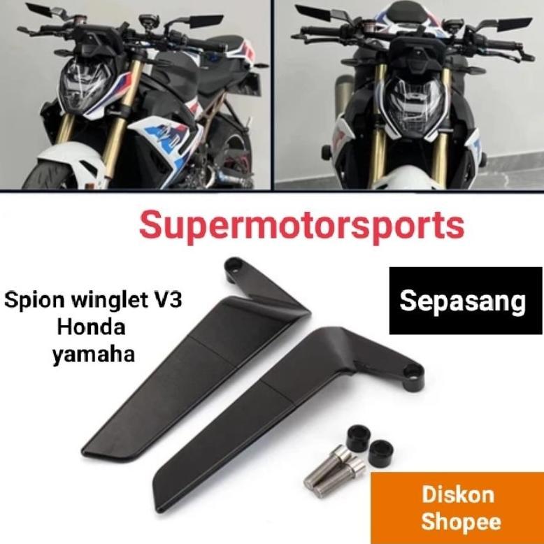 BEST SALE Spion winglet V3 Model Ducati Spion Variasi New NMAX Aerox Genio Vario 160 PCX Adv Vixion 