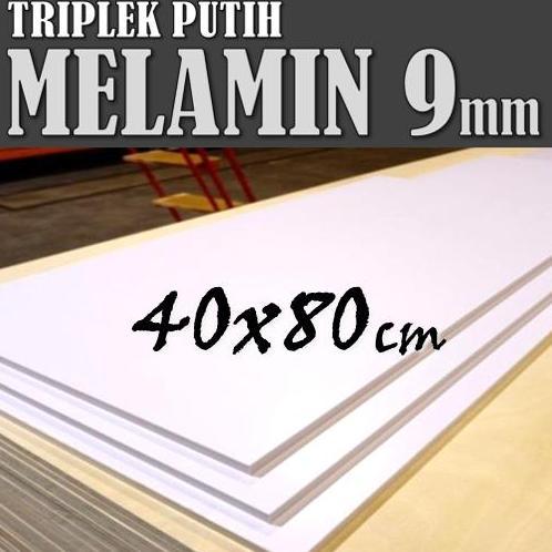TRIPLEK MELAMIN 9mm 40x80 cm | Triplek Putih Doff 9 mm 80x40 cm