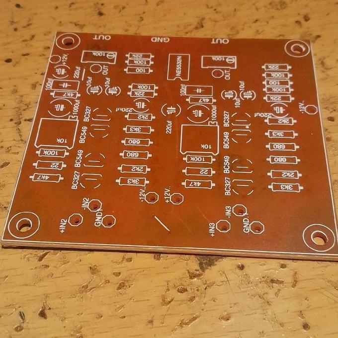 PCB PREAMP MIC DYNAMIC LOW NOISE BALANCE BALANCED AUDIO 2 INPUT MIC BBM27