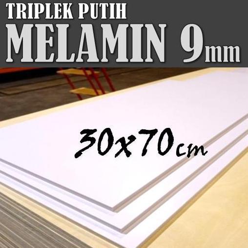 TRIPLEK MELAMIN 9mm 30x70 cm | TRIPLEK MELAMIN Putih Doff 9 mm 30x70cm