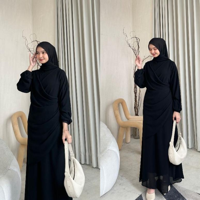 bestpromo erina dress ceruti ootd hijab simple seragam bridesmaid