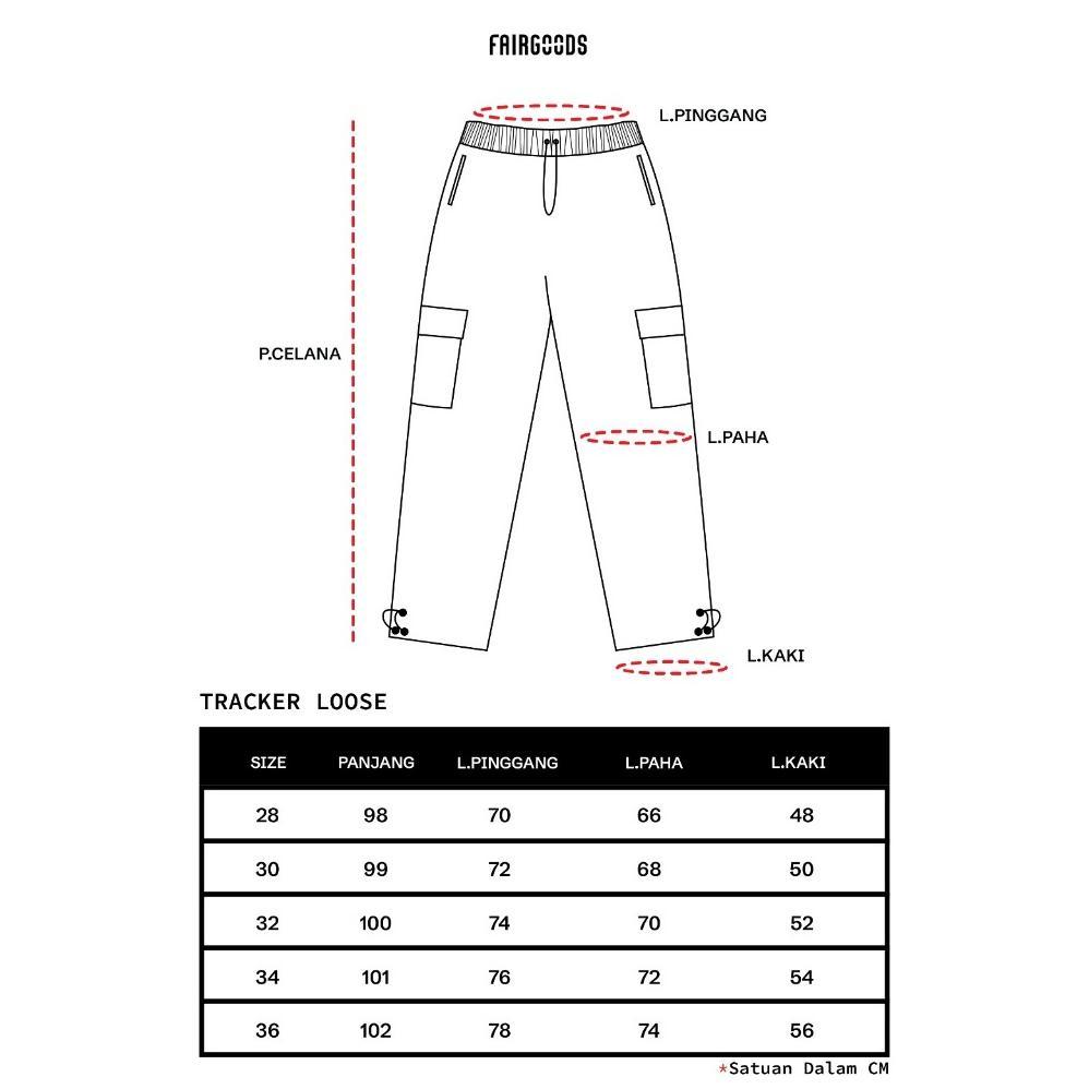 CUCI GUDANG FAIRGOODS TRACKPANTS LOOSE FIT GRAMIC BLACK