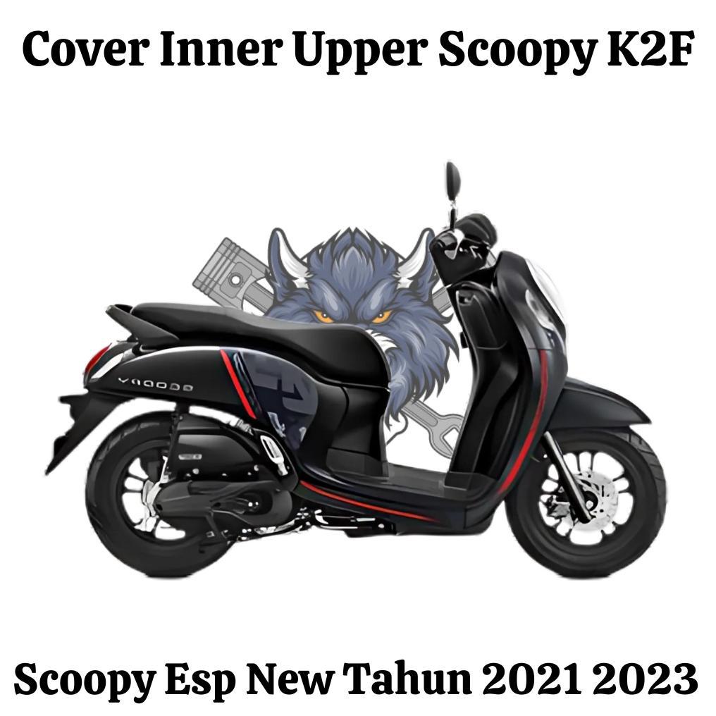Cover Inner Upper Scoopy New Keyless 2021 K2F Warna Coklat Doff Coklat