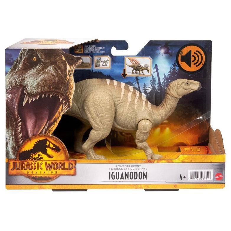 Jurassic World Dominion Roar Strikers Iguanadon Dinosaur Action Figure With Attack Motion And Sound,