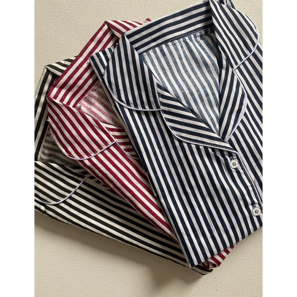 NEW PRODUCT MANDA - PIYAMA SALUR ONE SET BAJU TIDUR WANITA KATUN SETELAN TEBAL