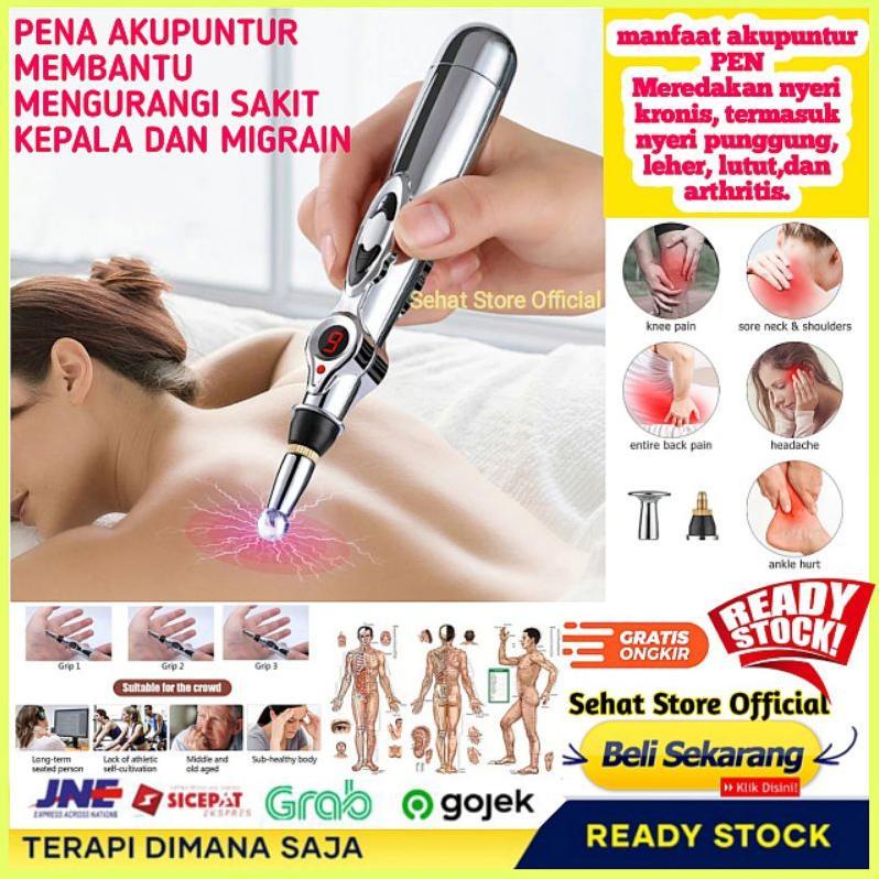 Alat Pijat Akupuntur Lestrik Pen Meridian Pena Elektrik Terapi Kesehatan Saraf Pereda Nyeri Leher Sa