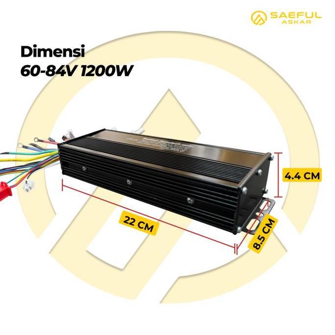 Kontroler PREMIUM Sepeda Listrik Motor Elektrik Kontrol BLDC 36V 48V 60V 64V 72V 84V 1200W Watt Univ