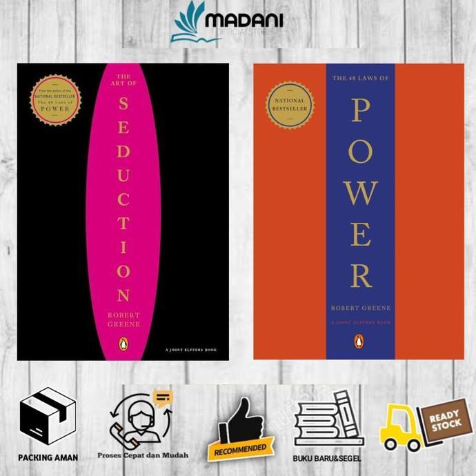 Paket 2 Buku The 48 Laws of Power and Seduction by Robert Greene (English/Indonesia)