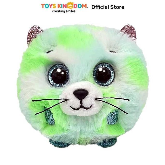 Toys Kingdom Ty Puffies Ball Boneka Hewan Cat Ty95340 - Hijau