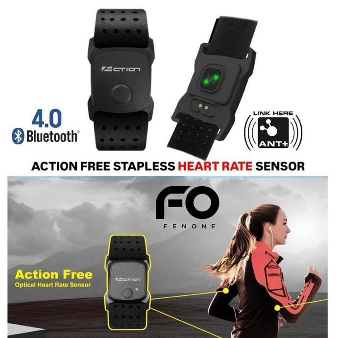 STRAPLESS HEART RATE SENSOR SEPEDA TOP ACTION / ARMBAND HEART RATE SENSOR HEART RATE DUAL MODE CONNE