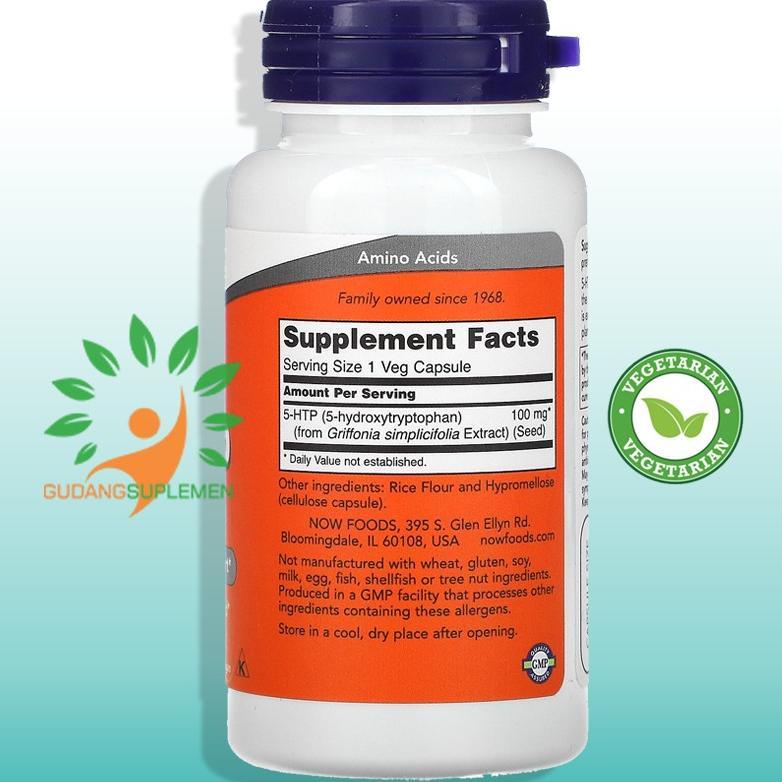 Now 5-Htp 100 Mg 60 Veg Capsules - 5Htp 5 Htp  Serotonin - Weight Loss