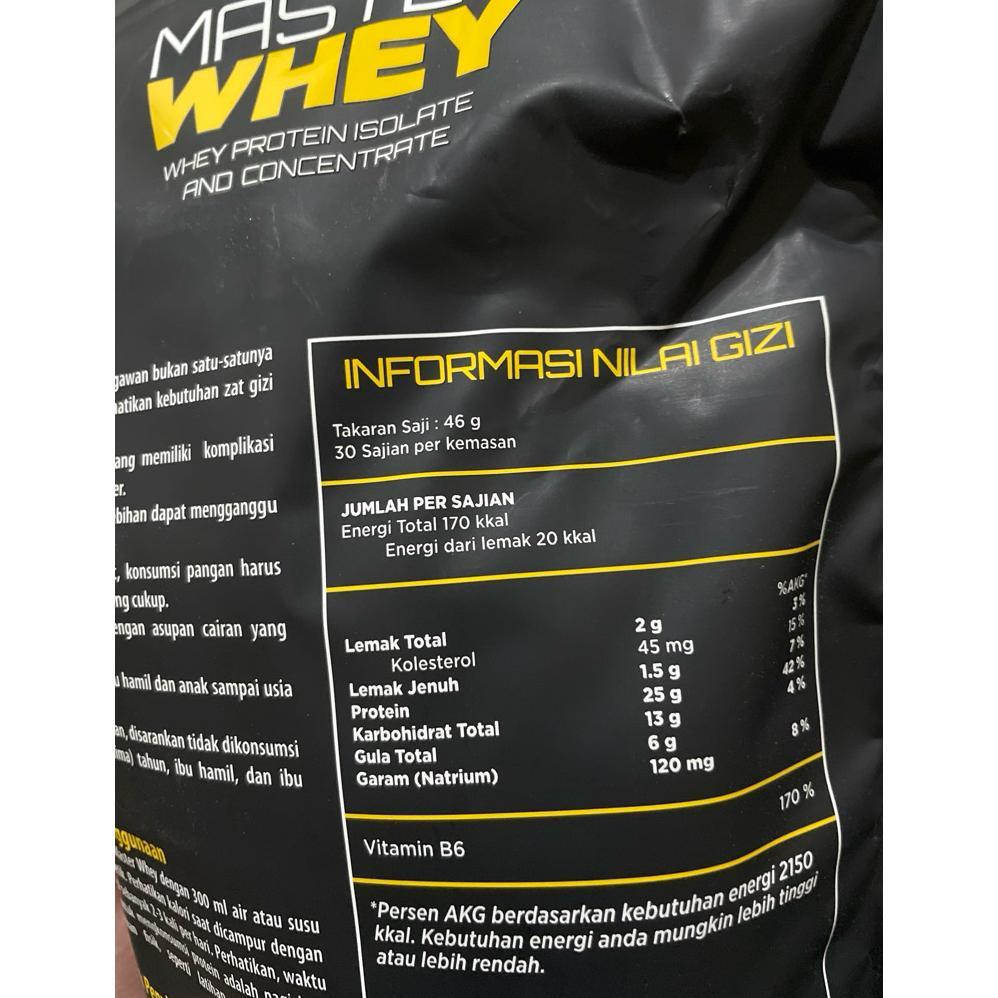 Master Whey 3Lbs Vectorlabs 12 Sachet Susu Protein Isolate Concentrate