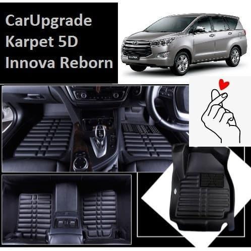 Innova Reborn 5D car mat karpet premium 5D black Diamond plug and play