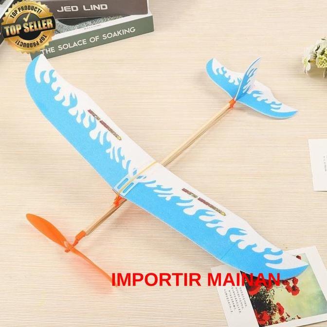 THUNDERBIRD 668 MAINAN PESAWAT PENGGERAK KARET GELANG RUBBER BAND POWERED AIRPLANE MODEL IM27