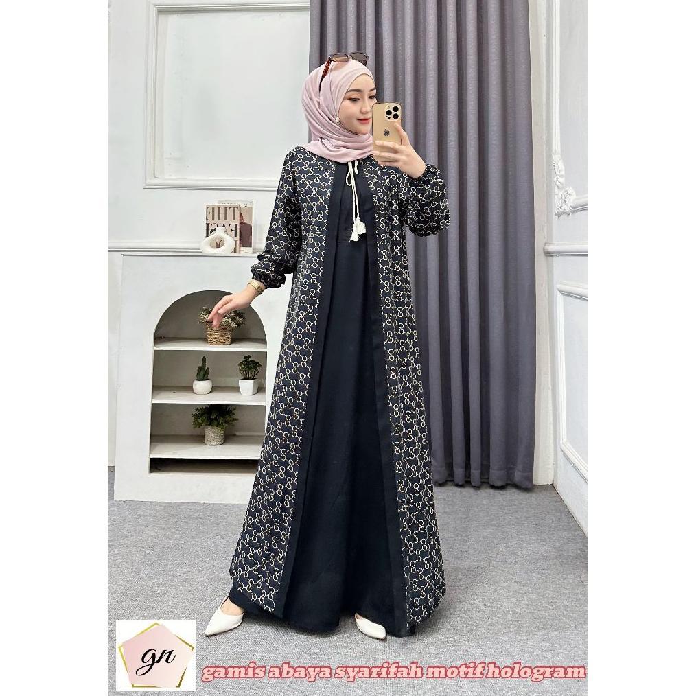 gamis abaya syarifah/gamis cardigan batik/gamismurah/gamis abaya