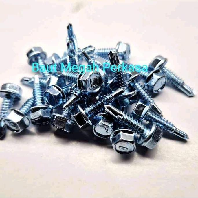 [1000 Pcs] Sekrup Baja Ringan 10X16 (1,6 Cm) Kepala Kode L Moonlion - Baut Baja Ringan Promo