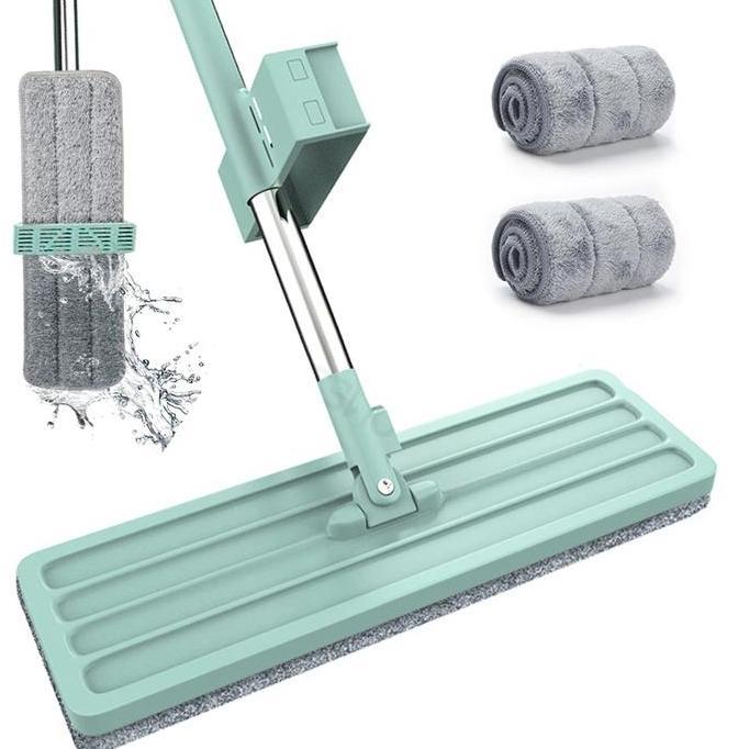 Wearego- Ultra Mop Alat Pel Lantai Flat Mop Alat Pel Lantai Tarik
