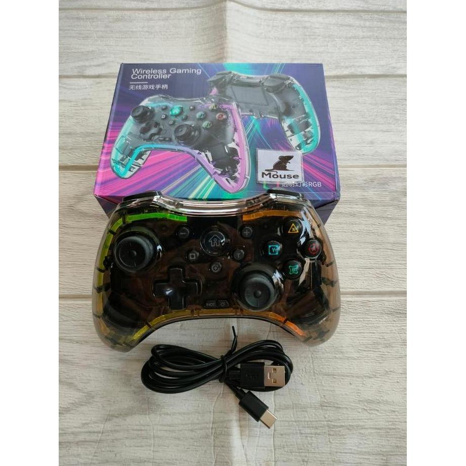 Gamepad Mirip Ipega PG-9228 Bluetooth Wired IOS/ANDROID/PC/PS4/PS3 LED