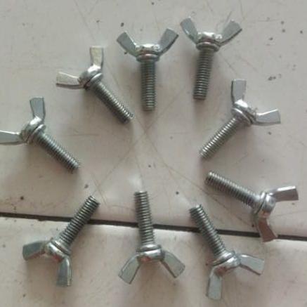Baut Kupu Kupu / Wing Bolt  Putih, M6X20,Isi 50Pc  Kunci 10 Best Seller