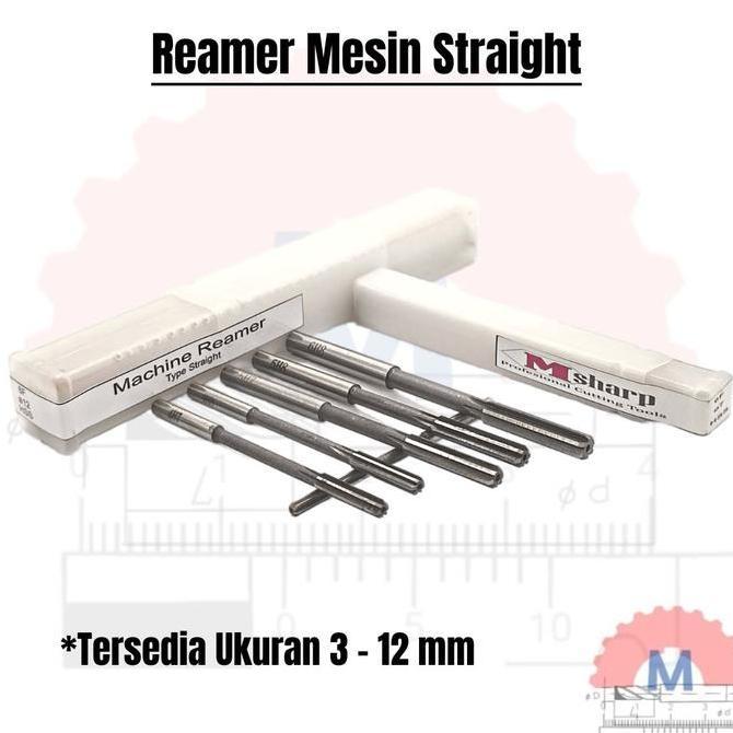REAMER HSS STRAIGHT REAMER MESIN 3MM - 12 MM MS27
