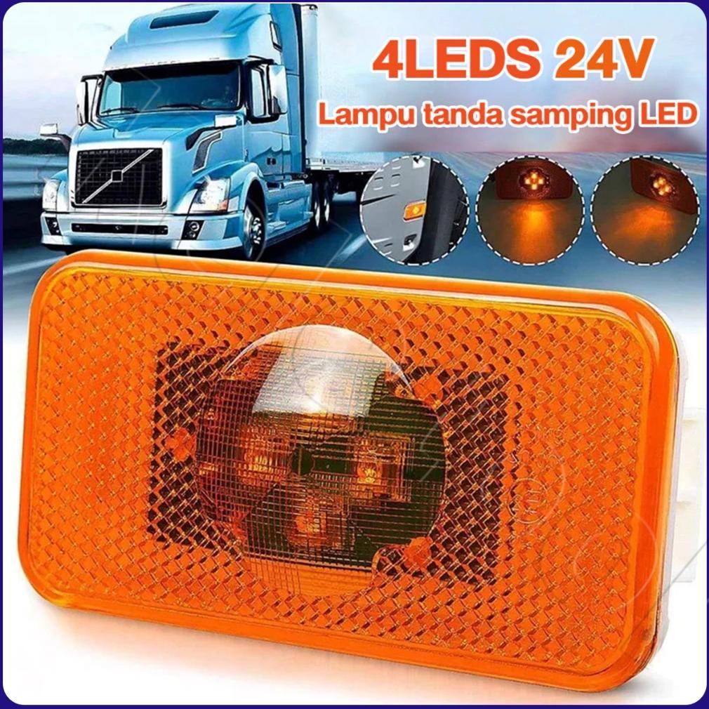 (Lestary Store) Lampu Sein Samping Truk Led Volvo Kuning 10pcs/20pcs Truk Led Lampu Variasi Truk Lam