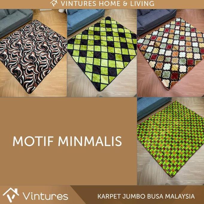 [220x190 CM] Karpet Jumbo Busa Malaysia / Karpet Lantai Ruang Tamu - Motif Malaysia