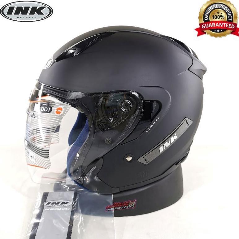 HELM INK METRO BLACK MATT DOUBLE VISOR HELM TOURING INK METRO 2 VISOR HITAM DOFF HELM INK ORI ASLI H