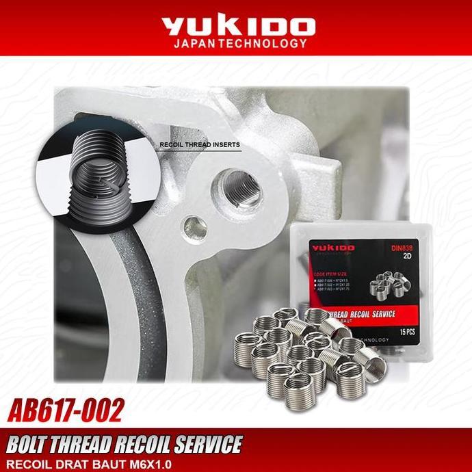 YUKIDO BOLT THREAD RECOIL SERVICE / RECOIL PERBAIKAN DRAT BAUT RUSAK M6X1.0 2D BMP27