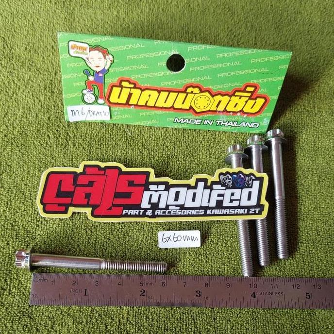 BAUT PROBOLT STAINLESS NEW MODEL 6X60MM DRAT 10 PANJANG 6CM BMP27
