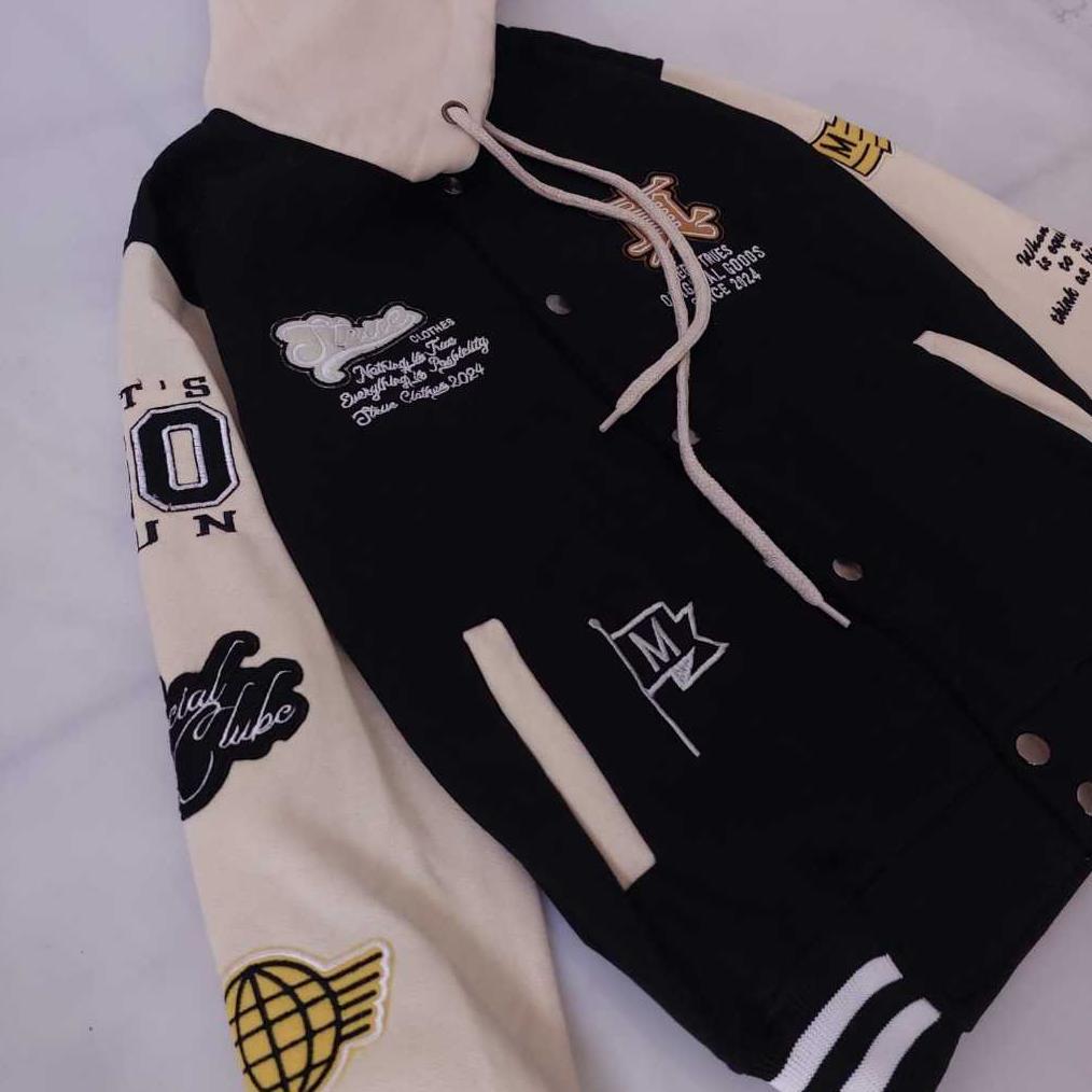 HOT Jaket Varsity Baseball Full Bordir - Jaket Bomber Varsity Vintage - Jaket Baseball Pria New Ariv