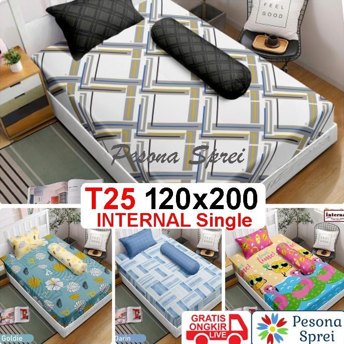 NEW SPREI INTERNAL 120x200 TINGGI 25 cm / SPREI SINGLE TINGGI 25 INTERNAL / SPREI 120x200x25 KATUN [