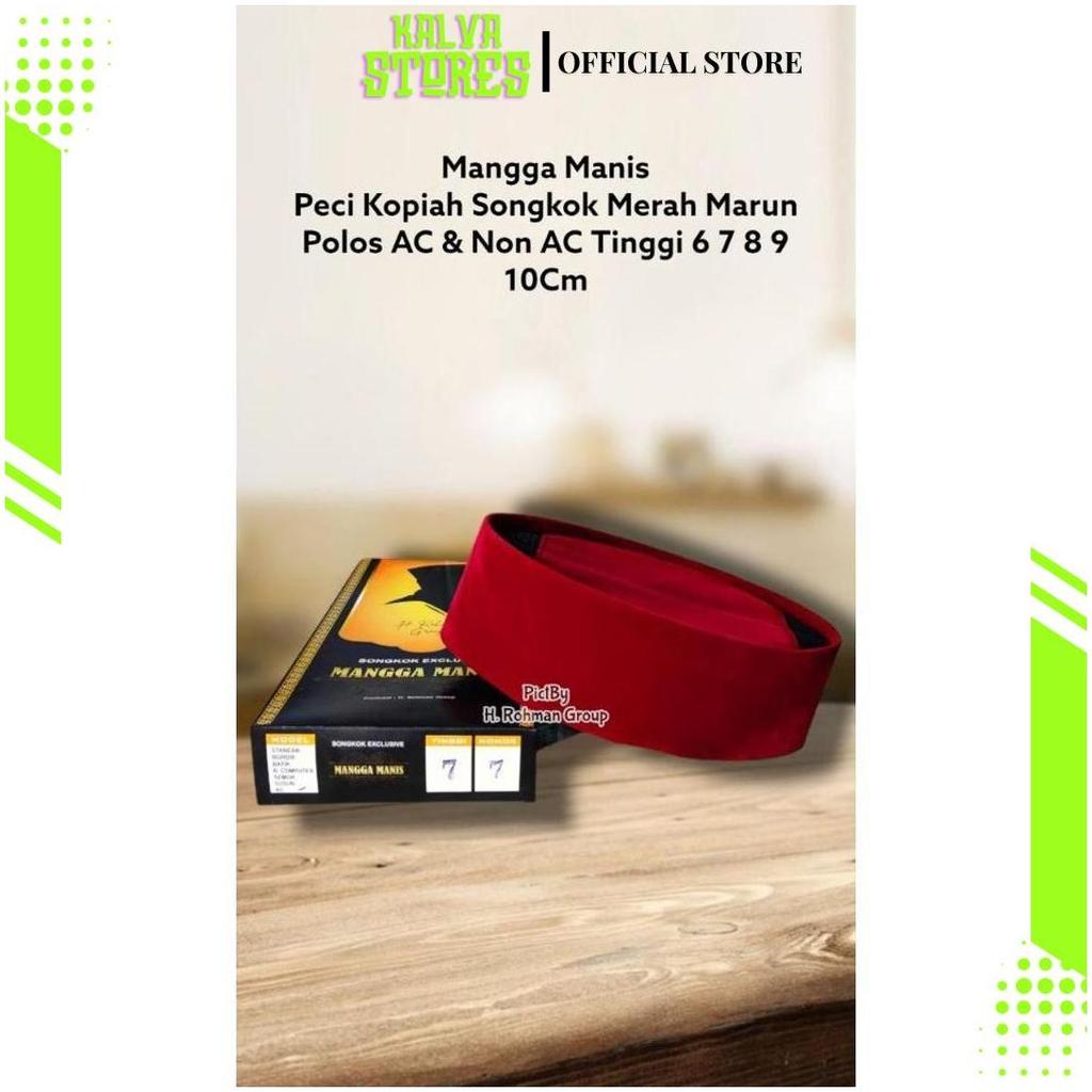 Peci Kopiah Nasional Warna Merah Maroon Tinggi 7cm 8cm 9cm 10cm Beludru Halus Tebal Kuat SP Cod