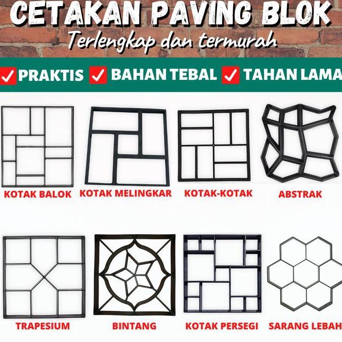 Pilihan- Cetakan Paving Block Diy Paving Blok Mudah Praktis Cetakan Jalan Teras Besi