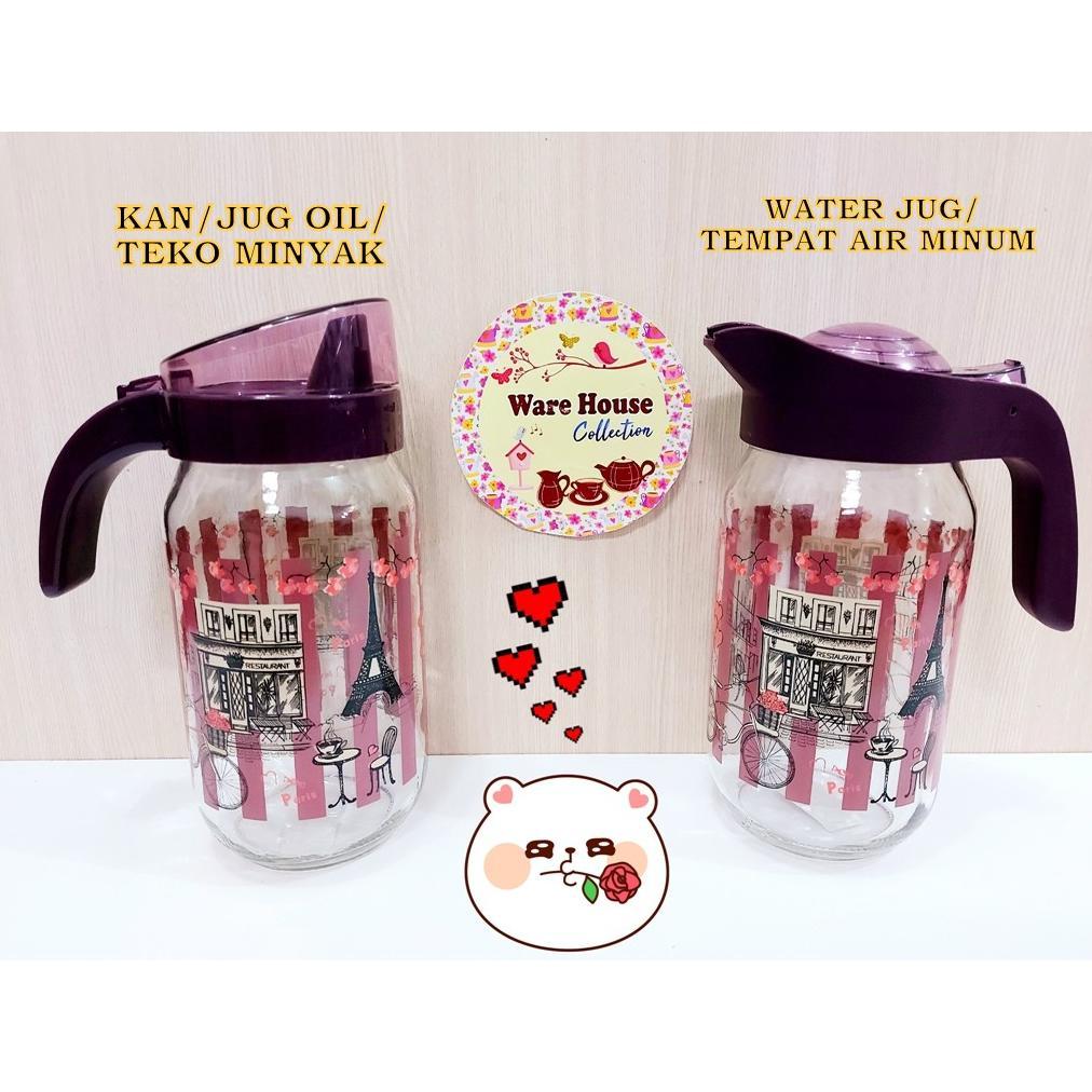 water jug / pitcher/Botol Minyak goreng 1000ml/HEREVIN dispenser Paris